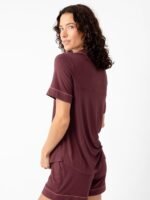 Women's Bamboo Stretch-Knit Short Sleeve Pajama Top - Image 50