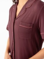 Women's Bamboo Stretch-Knit Short Sleeve Pajama Top - Image 51