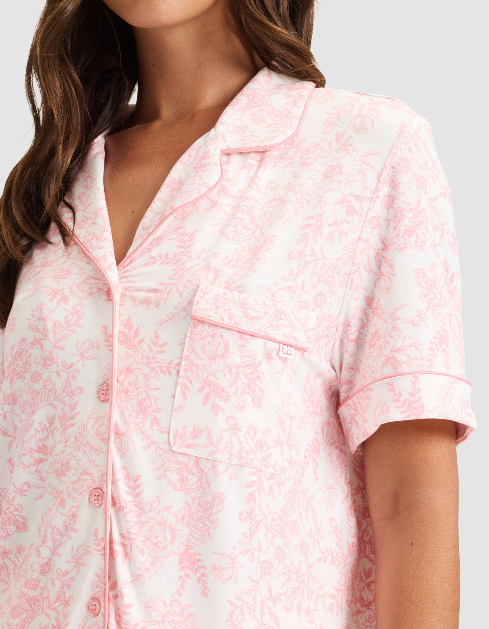 Women's Bamboo Stretch-Knit Short Sleeve Pajama Top - Image 65