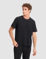 Men's Bamboo Stretch-Knit Short Sleeve Tee & Pant Pajama Set - Image 9