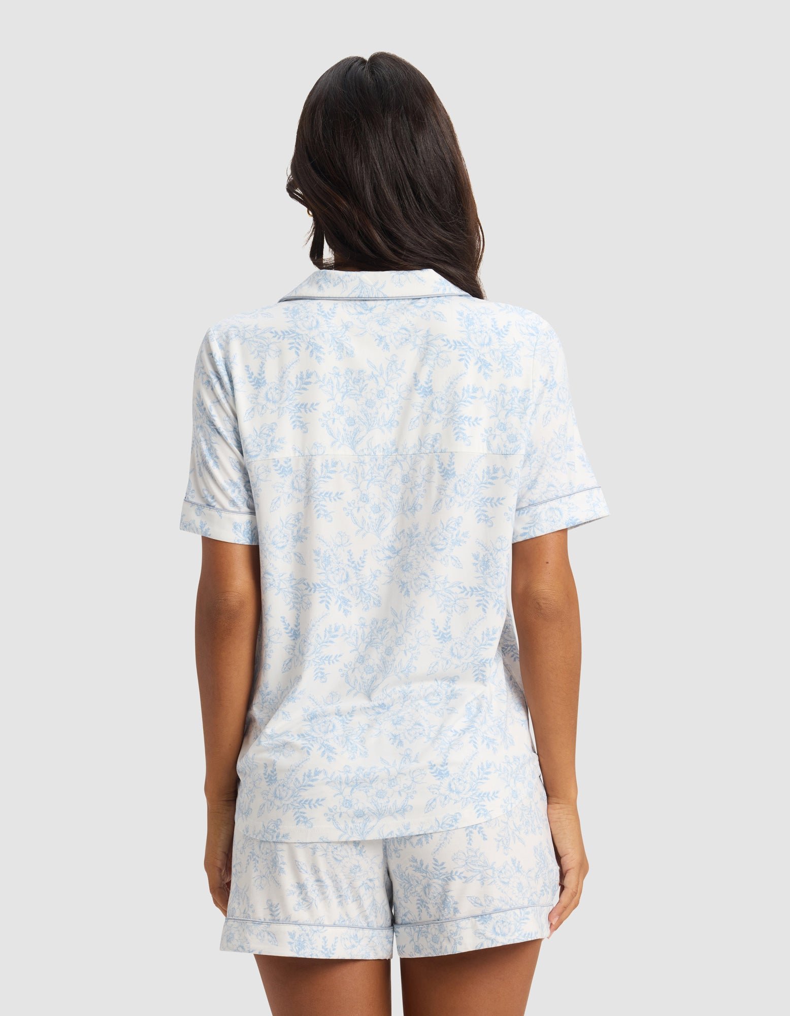 Women's Bamboo Stretch-Knit Short Sleeve Pajama Top - Image 59