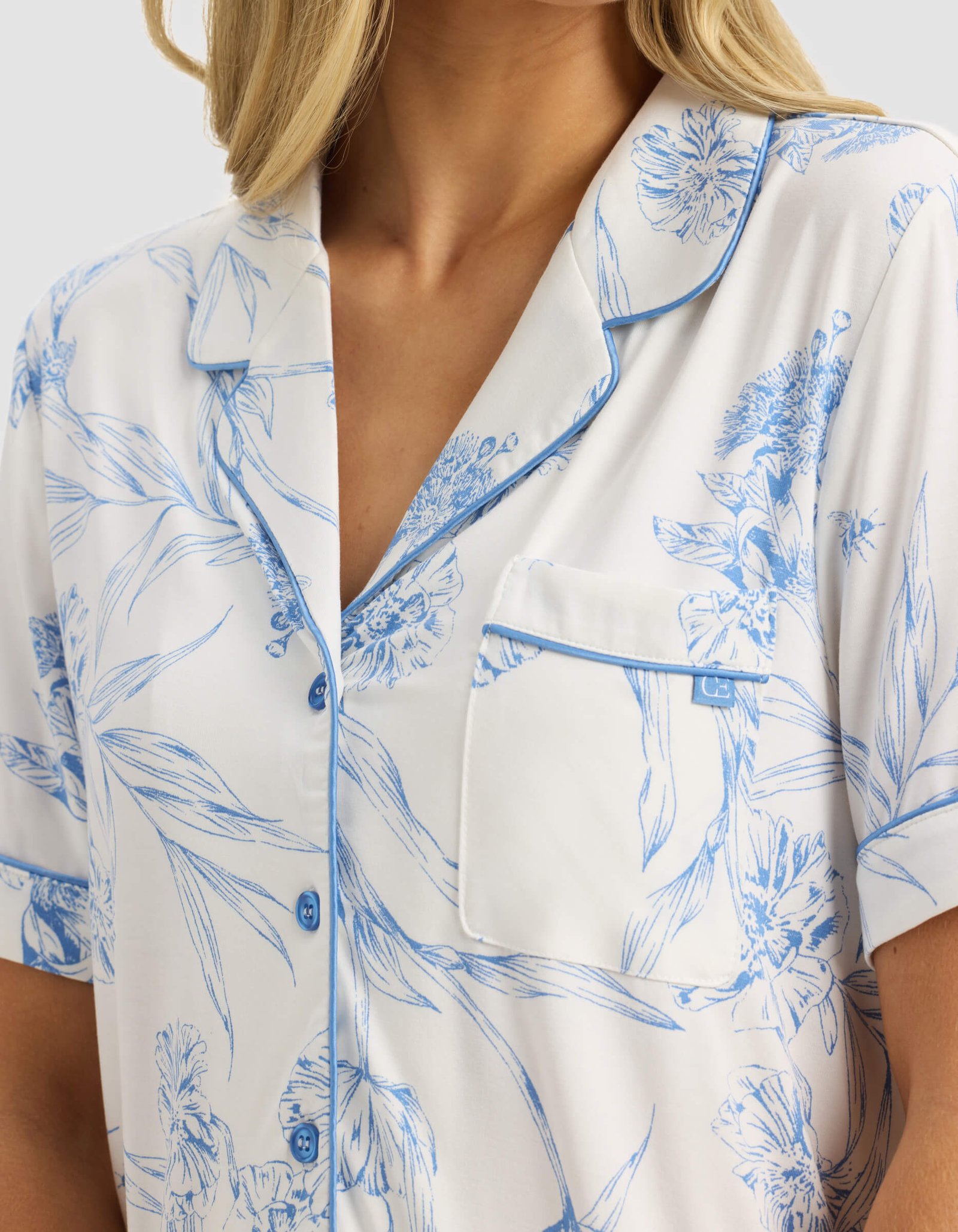 Women's Bamboo Stretch-Knit Short Sleeve Pajama Top - Image 73