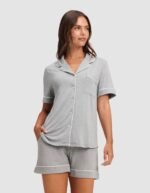 Women's Bamboo Stretch-Knit Short Sleeve Pajama Top - Image 25